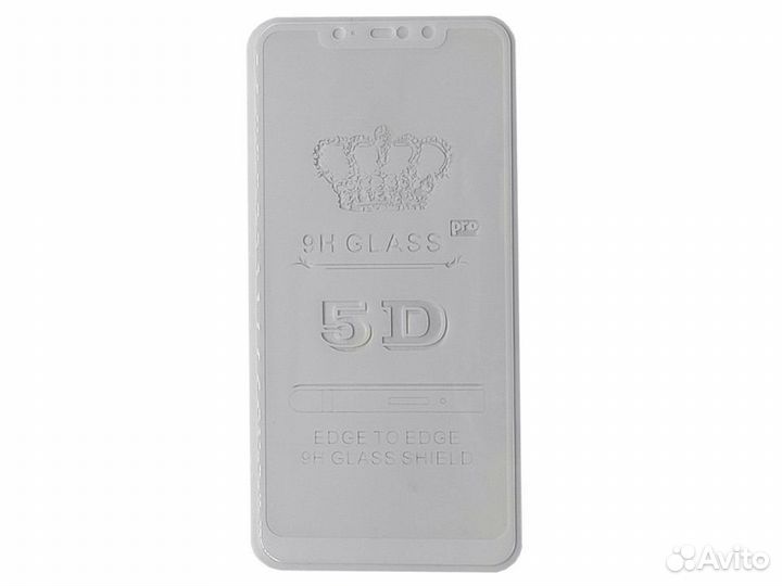 Стекло для Xiaomi Redmi Note 6 Pro 5D (белый)