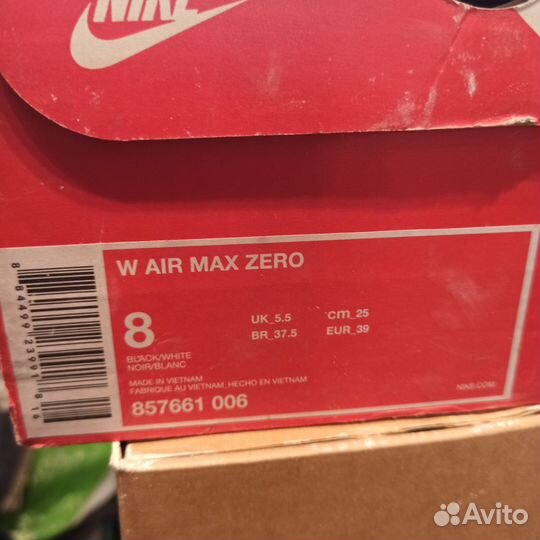 Кроссовки Nike air max zero 39