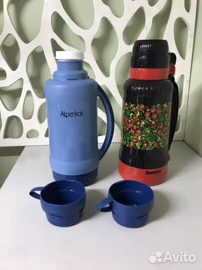 Термос с стеклянной колбой 1L 1,8L