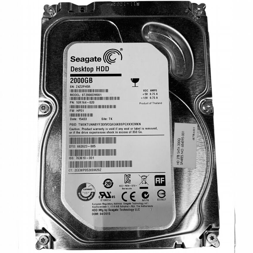 [662623-007] Жесткий Диск Hp 2tb Sata3 3,5" Hdd 662623-007