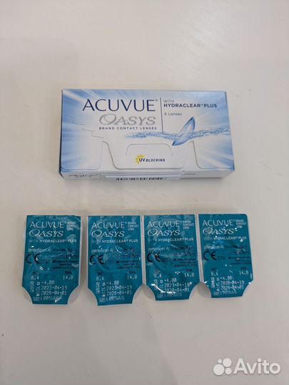 Линзы контактные acuvue oasys диоптрии -4 и -4.5