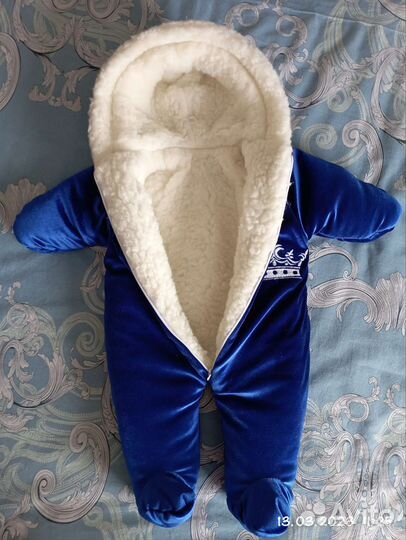 Конверт на выписку для мальчика зимний