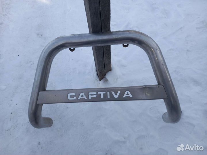 Защита переднего бампера Шевроле captiva