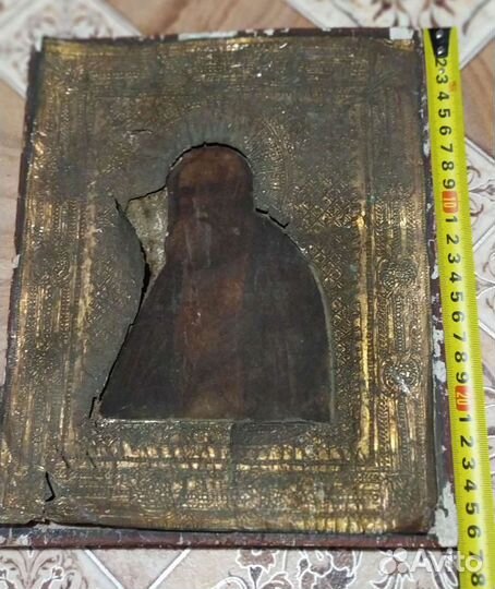 Старинная икона Серафим Саровский