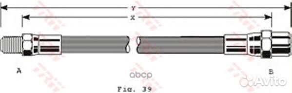 Шланг тормозной MB W201/123/124/126/140 задний