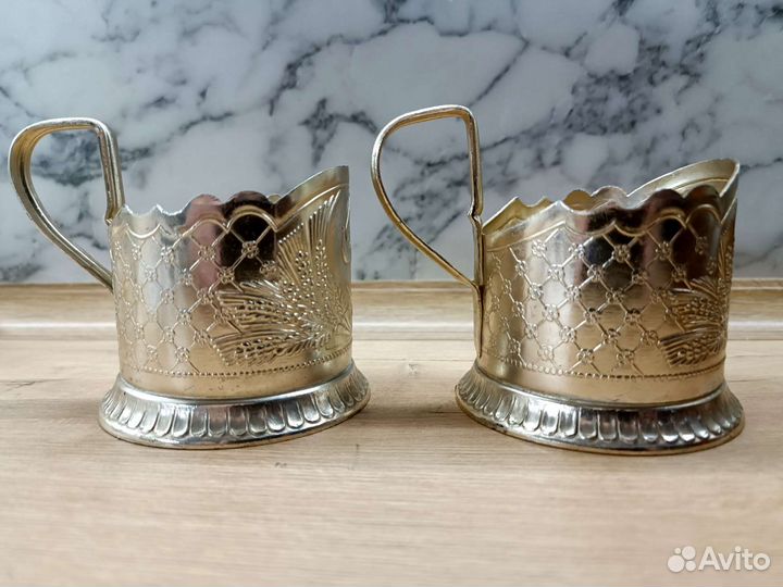 Подстаканник. Голубь мира. 50-е г. Цена за пару