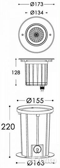 Встраиваемый в дорогу светильник Deko-Light COB 12