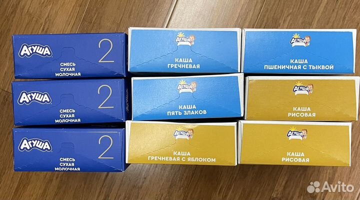 Агуша каши и смесь