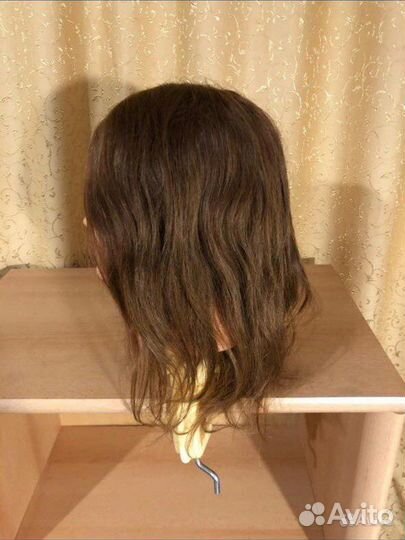 Учебная парикмахерская болванка(голова) нат.волос