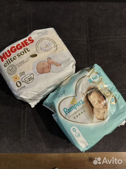 Подгузники huggies elite soft 0 3кг