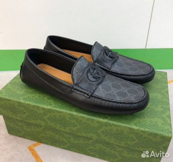 Мокасины мужские Gucci, кожа натуральная