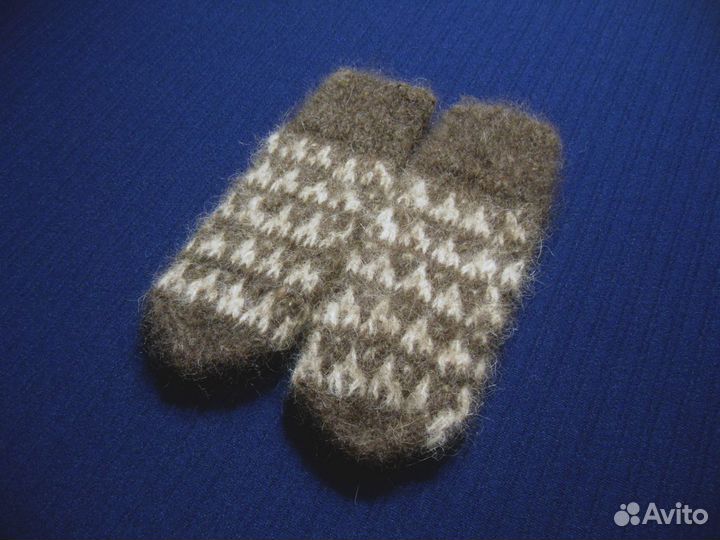 Варежки детские из собачьей шерсти