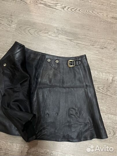 Юбка кожаная