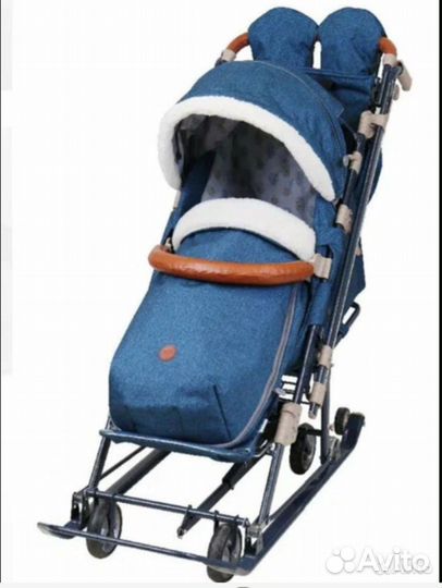 Детские санки коляска ника в отличном состоянии