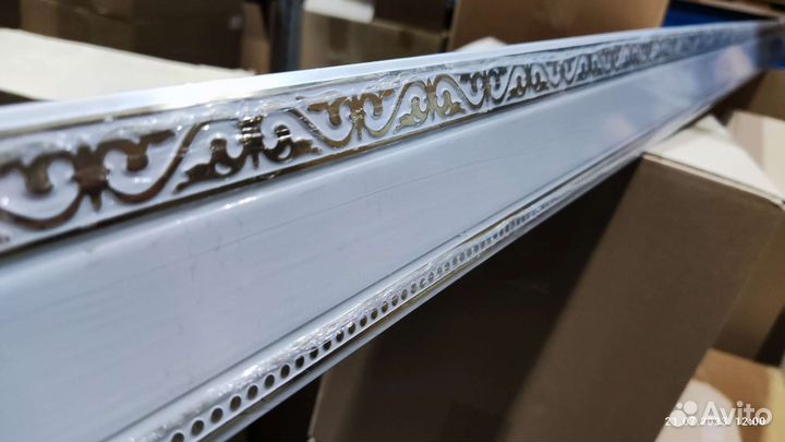 Карниз монарх 3-х полозный 2 метра белый