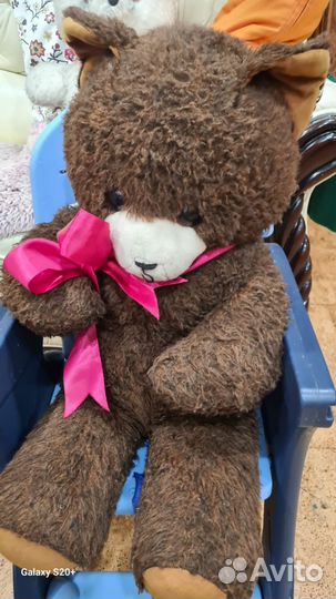 Вышлю2шт Плюшевые медведи 62см72см СССР 82,88г