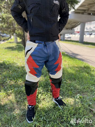 Мотобрюки кожаные с пробегом размер 56