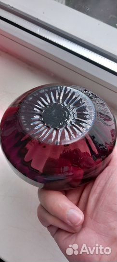 Сахарница цветное стекло СССР