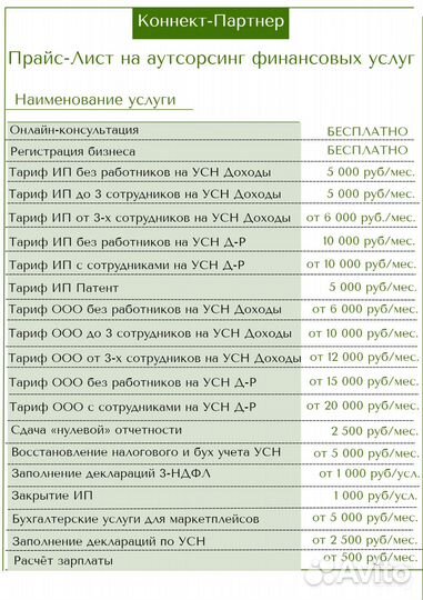 Бухгалтерские услуги для ип,ооо / Регистрация ИП