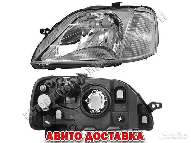 Фара renault logan 05-10 LH хрусталь с корректором