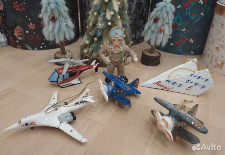 Фарфоровая мануфактура ёлочные игрушки самолеты