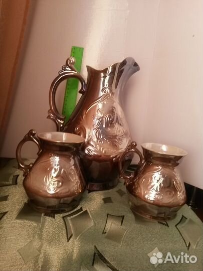 Кувшин перламутровый с двумя кружками, СССР, юуфз