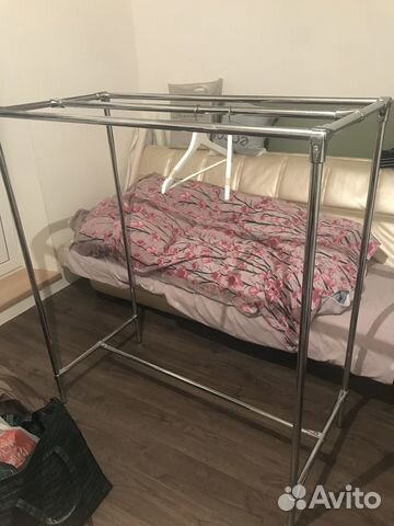 Стойка для одежды хромированная