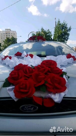 Украшения на машину для свадьбы