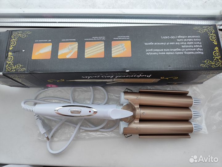 Плойка щипцы трехволновая