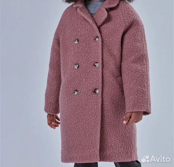Пальто шерстяное драповое для девочки