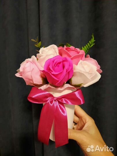 Букет из 11 роз на мыльной основе