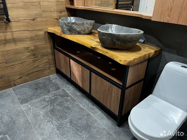 Тумба для ванной с ящиками