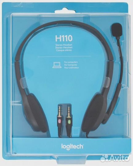 Наушники Logitech Stereo Headset H110, черный/серы