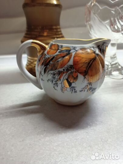 Графин СССР, Ваза немецкий хрусталь, молочник лфз