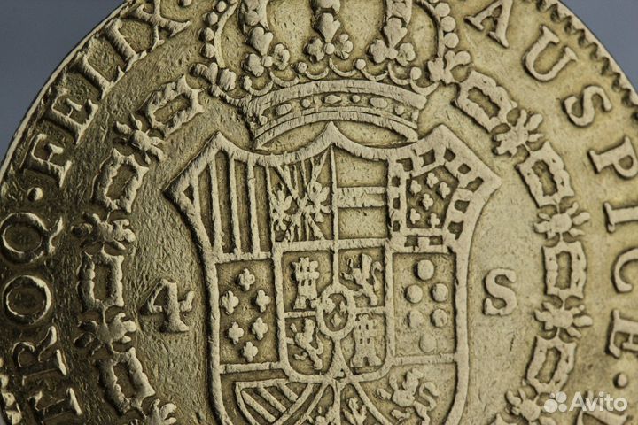 Монета 4 эскудо 1796г. Карл IV. Мадрид. Золото