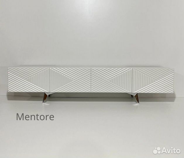 Тумба тв Bravo в белом цвете (на опорах)