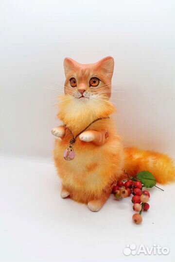 Рыжий кот игрушка ручной работы