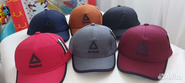 Бейсболка мужская Reebok только бордовая и рыжая