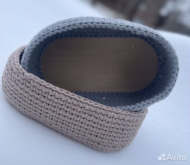 Корзина из трикотажной пряжи