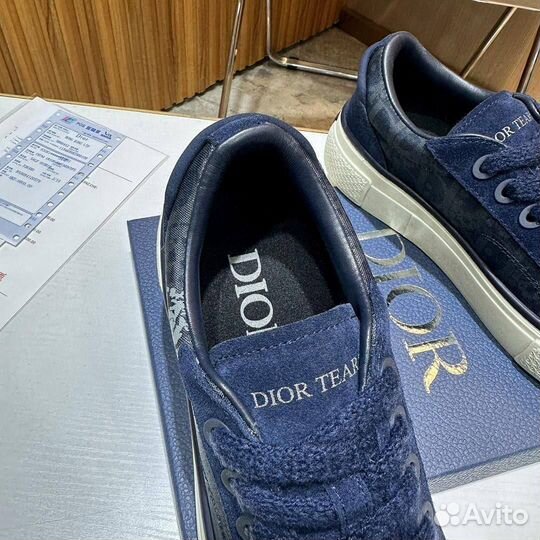 Кеды мужские Dior 39-45 замшевые синие