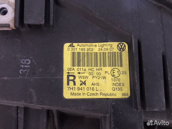 Volkswagen t5 фара правая