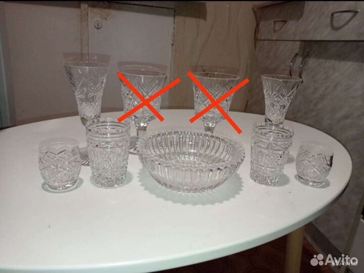 Рюмки, стопки, фужеры хрусталь СССР