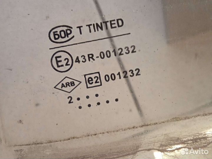 Стекло левое рено логан