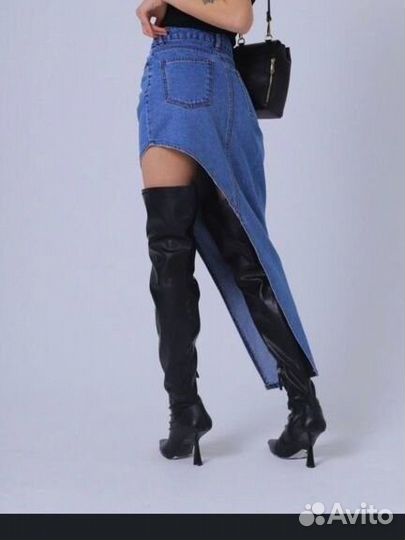 Джинсовая юбка 44