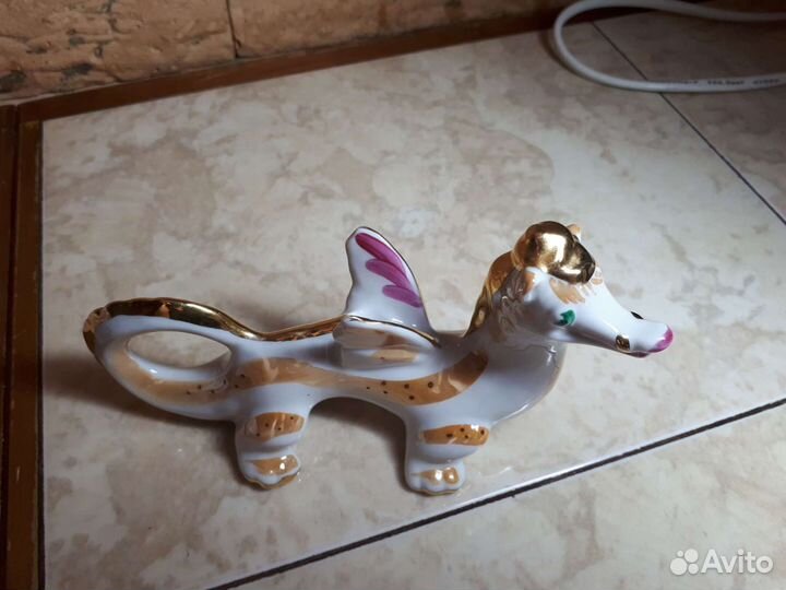 Статуэтка Фарфор Дракон Дракончик Дулево СССР