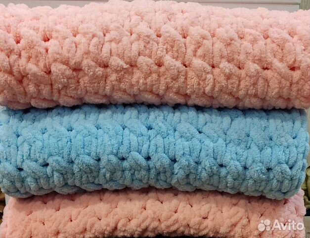 Плед детский вязаный ручная работа