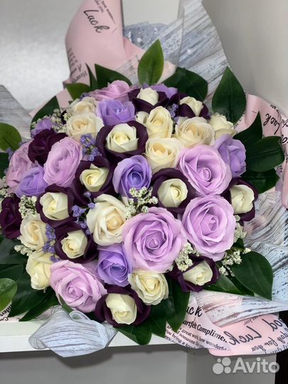 Цветы 101 роза стабилизированые с доставкой букет