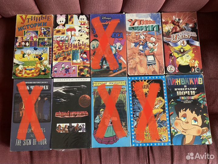 Видеокассеты vhs с мультфильмами