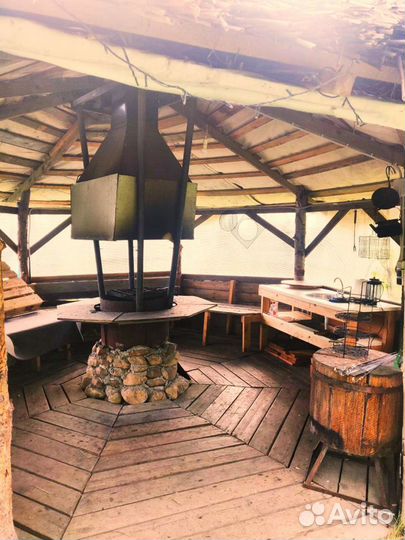 Беседка с мангалом
