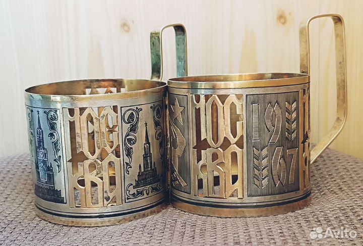 Серебряные подстаканники. Москва и 50лет 1917 люкс